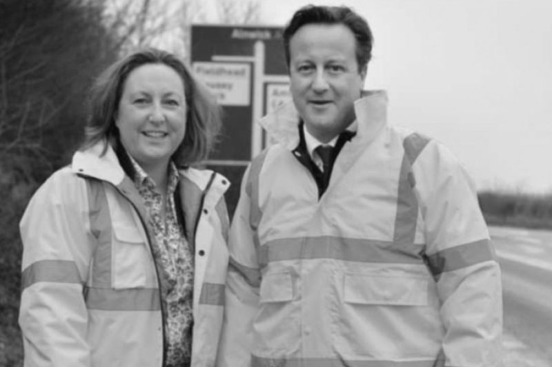 Flashback ... Trevelyan with David Cameron when he was Prime Minister. 